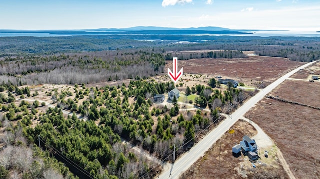 361 Sedgwick Ridge Rd, Sedgwick, ME 04676 - aerial view with a mountain view and a wooded view