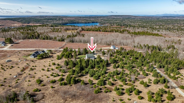 361 Sedgwick Ridge Rd, Sedgwick, ME 04676 - birds eye view of property with a water view