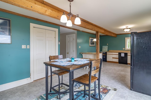 361 Sedgwick Ridge Rd, Sedgwick, ME 04676 - dining space featuring baseboards