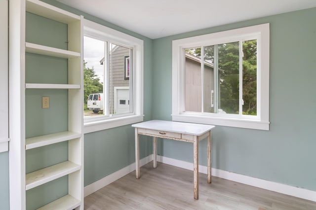 361 Sedgwick Ridge Rd, Sedgwick, ME 04676 - unfurnished office featuring baseboards and wood finished floors