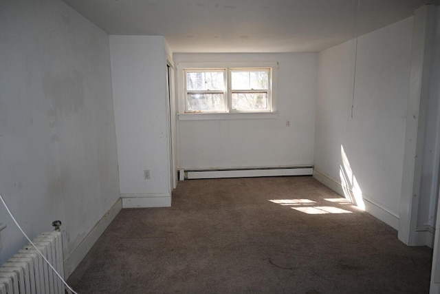 104 Northern Ave, Gardiner, ME 04345 - carpeted empty room with radiator heating unit and a baseboard radiator
