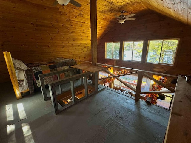 view of unfinished attic
