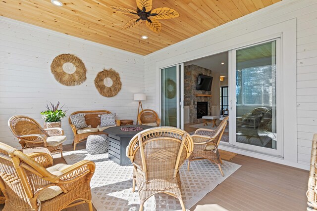 view of sunroom