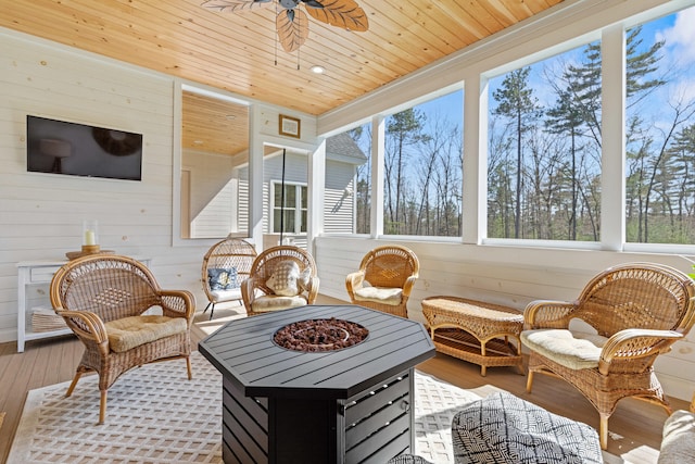 view of sunroom