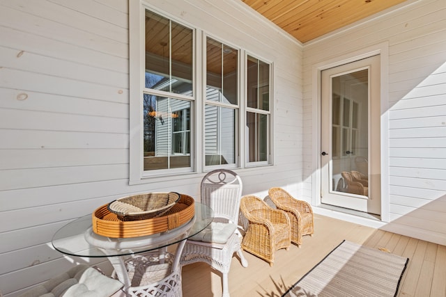 wooden deck with covered porch