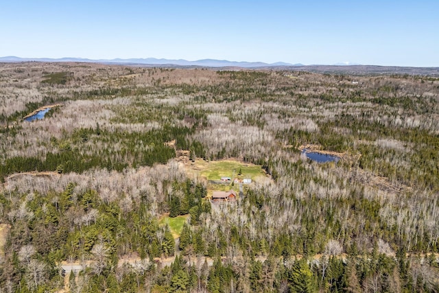 291 River Rd, Milo, ME 04463 - bird's eye view featuring a water and mountain view and a wooded view