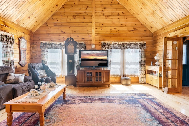 291 River Rd, Milo, ME 04463 - living room with wood ceiling, plenty of natural light, and vaulted ceiling