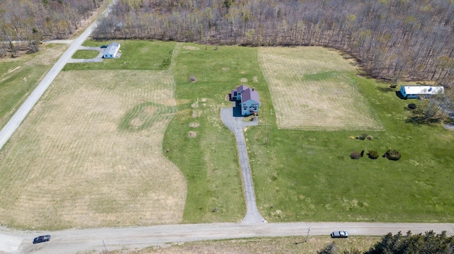 bird's eye view featuring a rural view