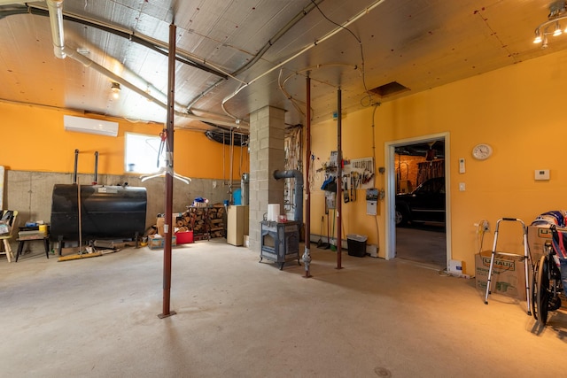 below grade area featuring heating fuel