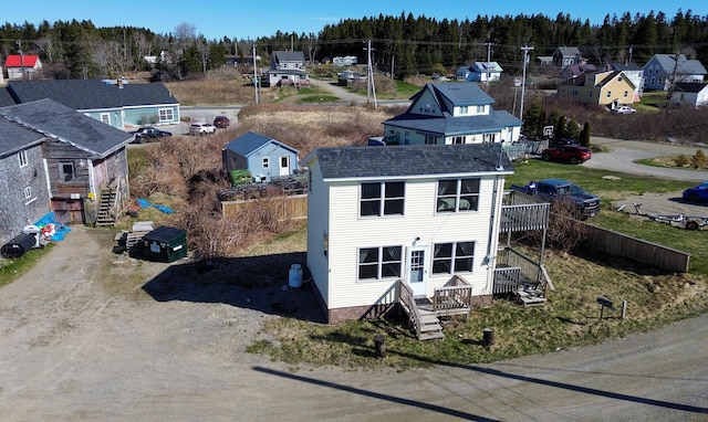 10 Wharf St, Jonesport, ME 04649 - drone / aerial view with a wooded view and a residential view