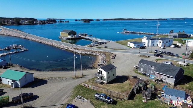 10 Wharf St, Jonesport, ME 04649 - birds eye view of property with a water view
