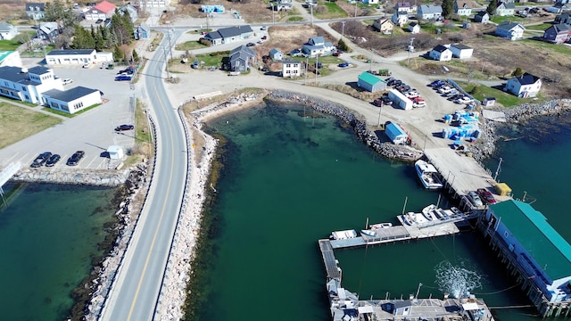 10 Wharf St, Jonesport, ME 04649 - aerial view featuring a water view and a residential view