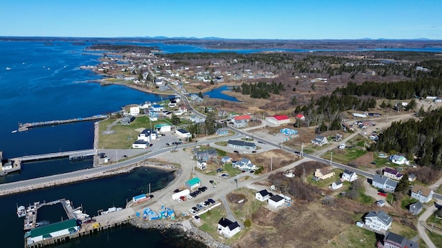 10 Wharf St, Jonesport, ME 04649 - birds eye view of property with a water and mountain view