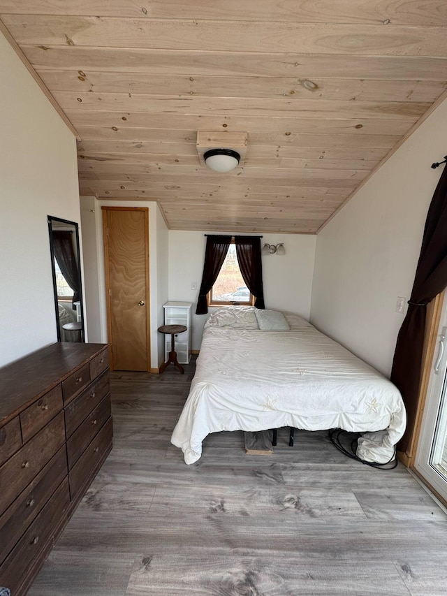 10 Wharf St, Jonesport, ME 04649 - bedroom featuring wood ceiling, wood finished floors, and lofted ceiling
