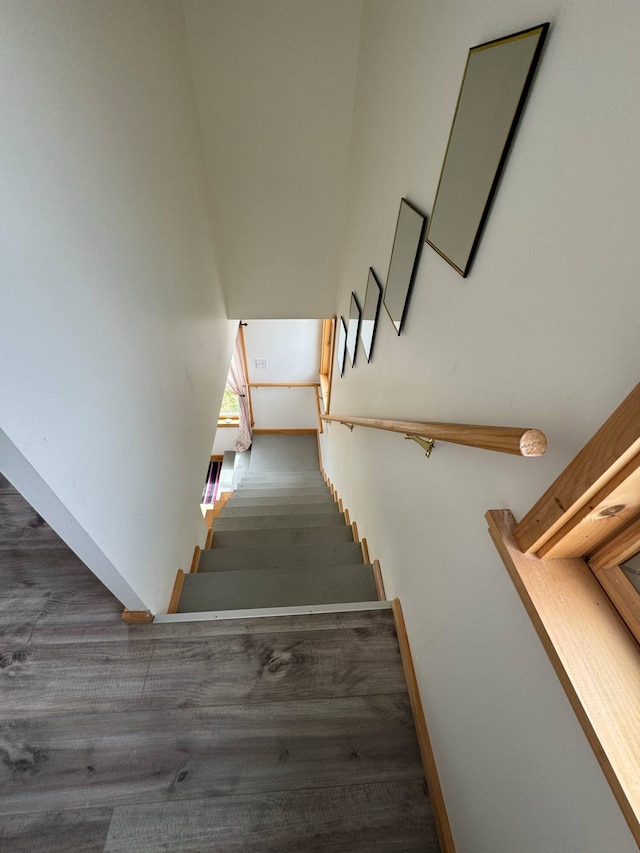 10 Wharf St, Jonesport, ME 04649 - staircase with wood finished floors