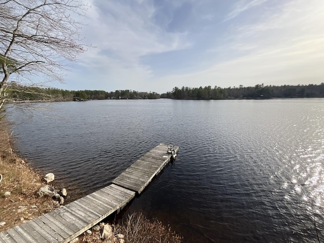 150 Birchwood Rd, Gray, ME 04039 - dock area featuring a water view