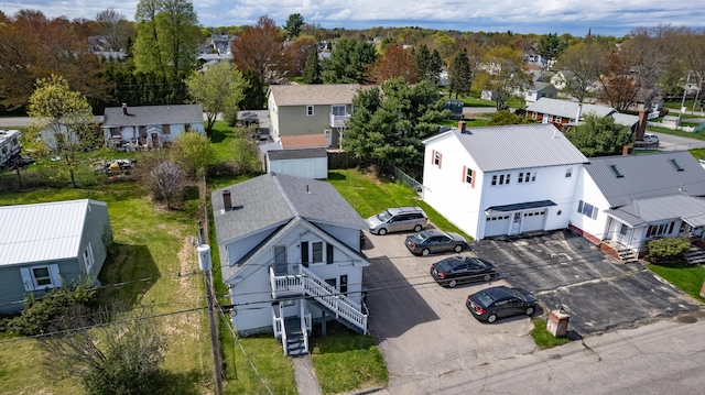 aerial perspective of suburban area