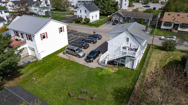 aerial view of residential area