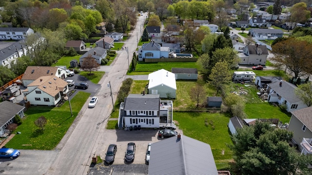 aerial view of residential area