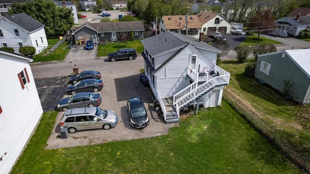 aerial perspective of suburban area