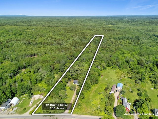 12 Burns Dr, Friendship, ME 04547 - view of property location with a forest and property boundaries highlighted