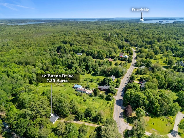 12 Burns Dr, Friendship, ME 04547 - bird's eye view of a forest