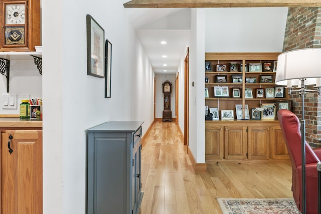 1515 Old Augusta Rd, Waldoboro, ME 04572 - hallway with recessed lighting and light wood-type flooring