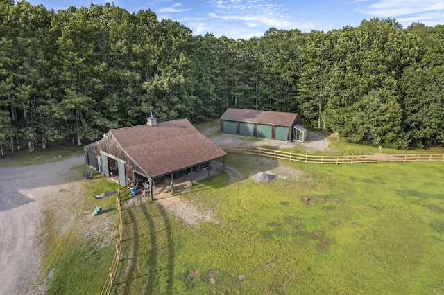 1515 Old Augusta Rd, Waldoboro, ME 04572 - drone / aerial view with a view of trees