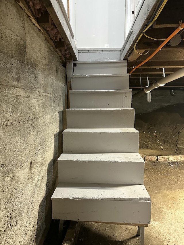 view of stairway