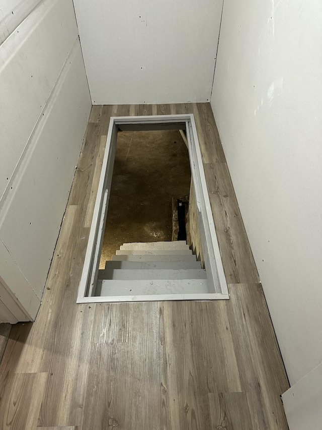 view of storm shelter