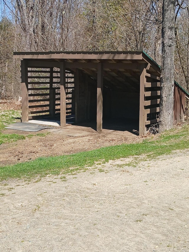 view of pole building