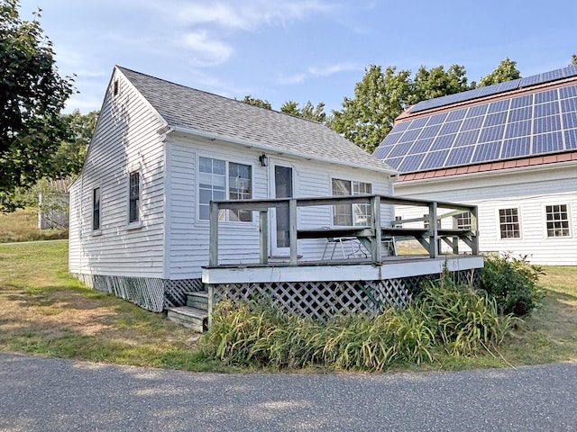 exterior space with a wooden deck