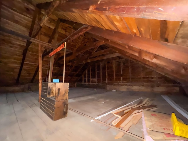 view of attic
