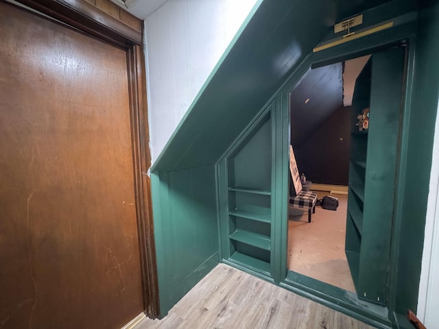 interior space with wood finished floors