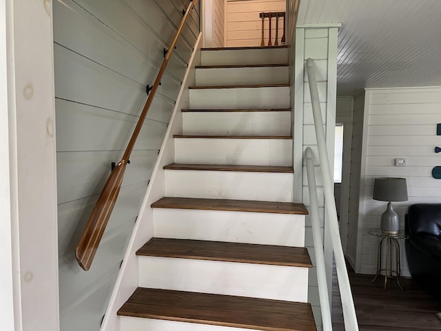 6 Gully Brook Ln, Orland, ME 04472 - stairway with wood finished floors
