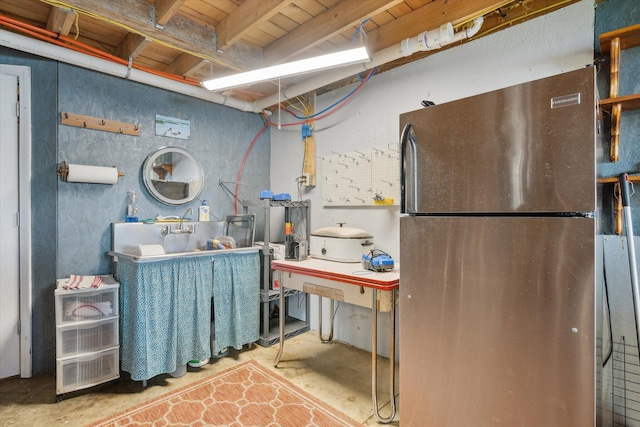 32 Whites Pond Rd, Palmyra, ME 04965 - misc room featuring unfinished concrete flooring