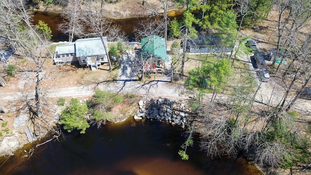 view of subject property featuring a nearby body of water