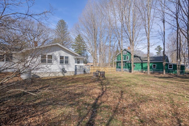 107 Elm St, Farmington, ME 04938 - view of yard featuring fence