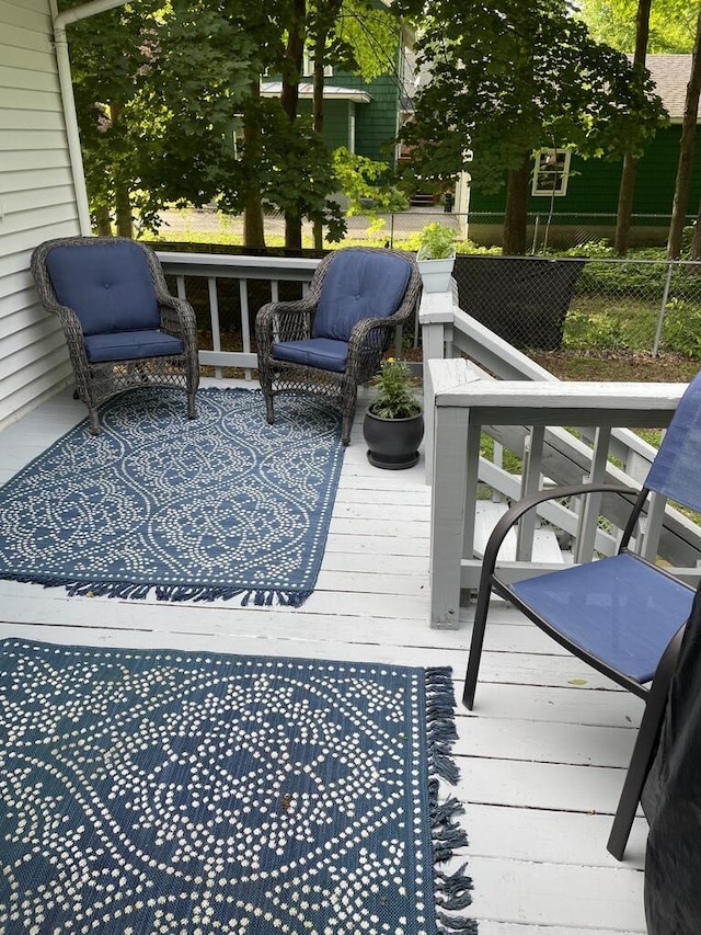 107 Elm St, Farmington, ME 04938 - deck with fence
