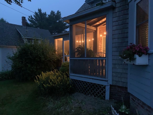 412 N Lubec Rd, Lubec, ME 04652 - view of home's exterior featuring a sunroom