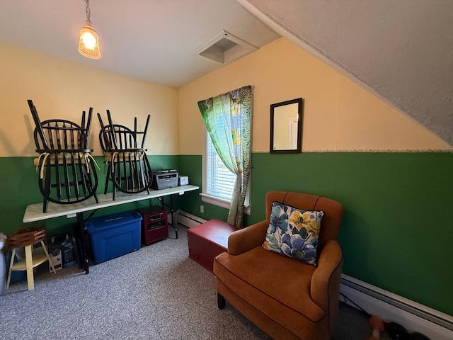 412 N Lubec Rd, Lubec, ME 04652 - carpeted home office with a baseboard heating unit
