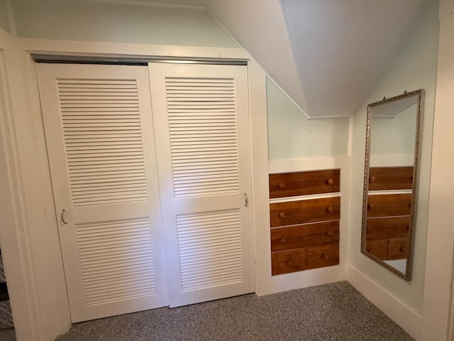 412 N Lubec Rd, Lubec, ME 04652 - hall featuring lofted ceiling and carpet flooring