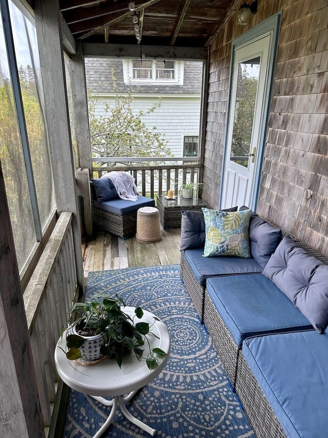 412 N Lubec Rd, Lubec, ME 04652 - sunroom with an outdoor living space