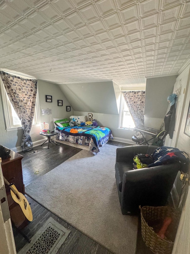 6 Hudson St, Bangor, ME 04401 - bedroom featuring an ornate ceiling and vaulted ceiling