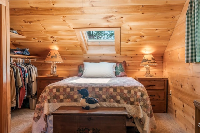 129 Diller Line Rd, Chesterville, ME 04938 - carpeted bedroom featuring a skylight and a closet