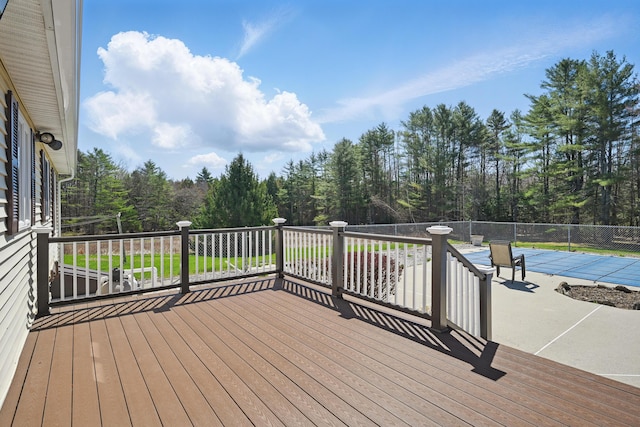 128 Capen Rd, Gardiner, ME 04345 - view of wooden terrace