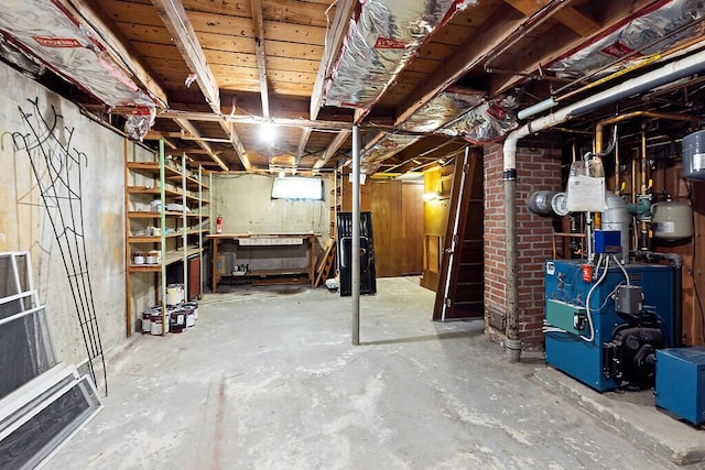 19 Fourth Ave, Augusta, ME 04330 - unfinished basement with a heating unit