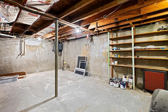 19 Fourth Ave, Augusta, ME 04330 - unfinished basement featuring electric panel