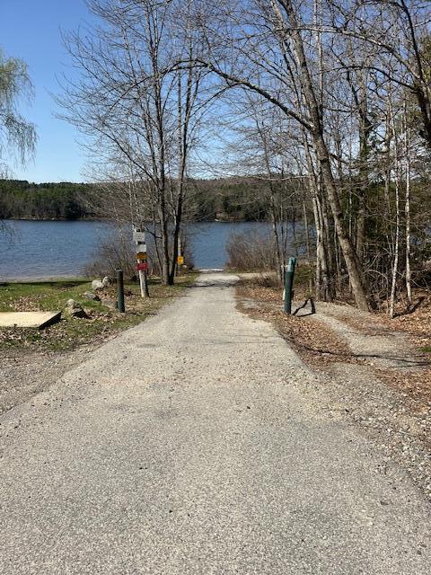 view of road featuring a water view