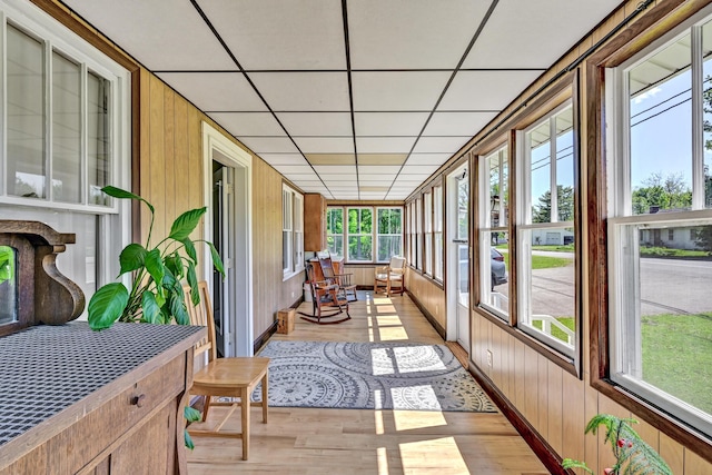 701 Augusta Rd, Winslow, ME 04901 - sunroom / solarium featuring wood walls and wood finished floors